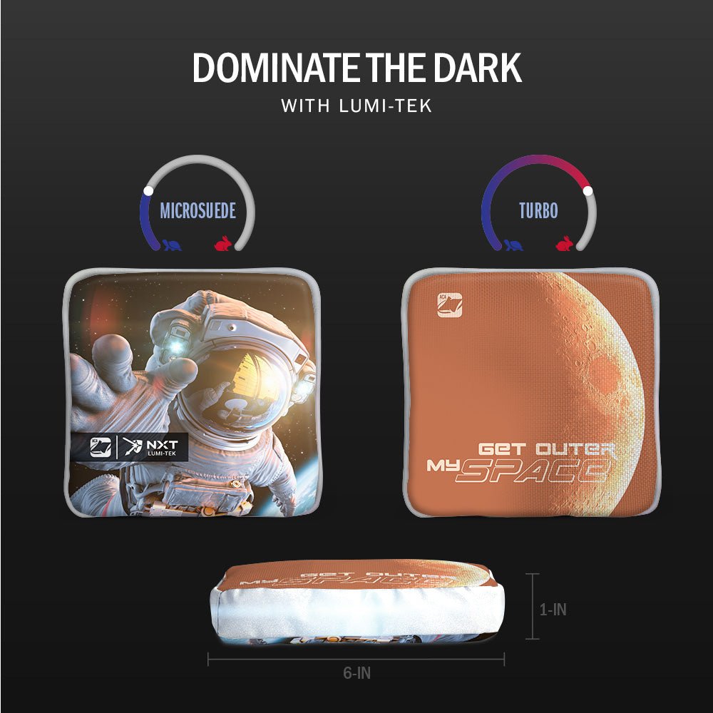 Get Outer My Space Orange NXT Lumi-Tek Cornhole Bags