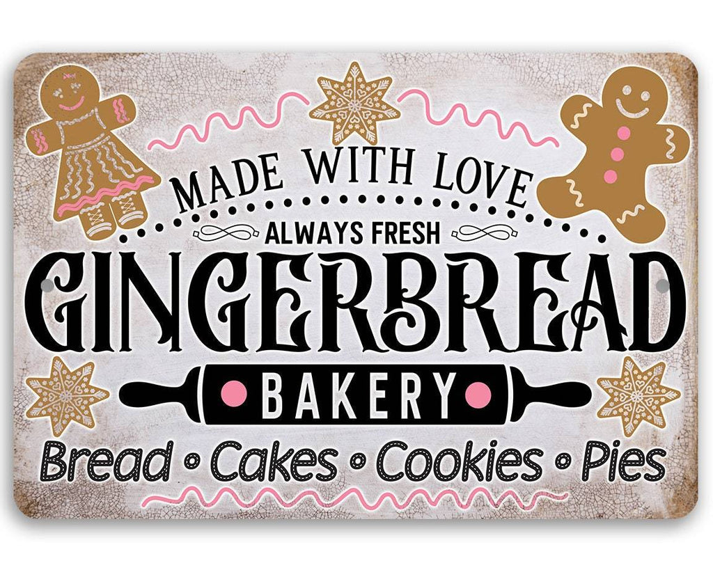 Gingerbread Bakery - Metal Sign