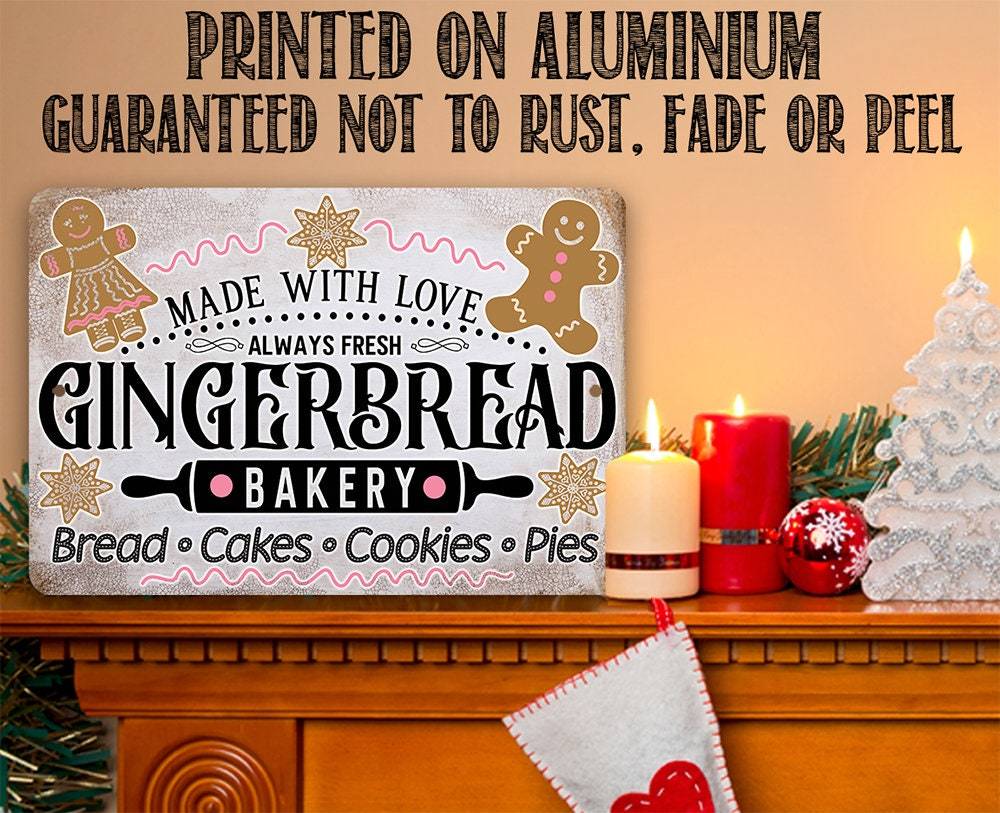 Gingerbread Bakery - Metal Sign
