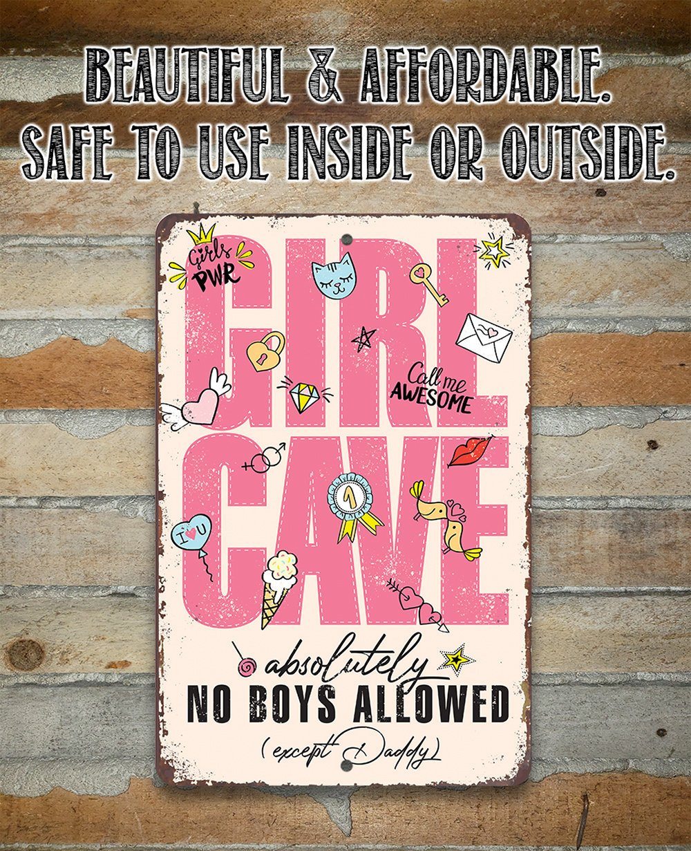 Girl Cave - Metal Sign