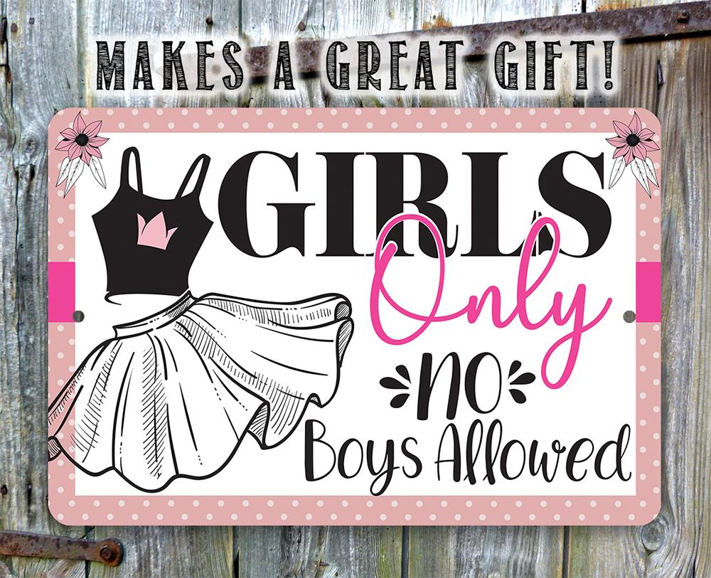Girls Only - Metal Sign