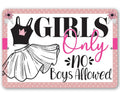 Girls Only - Metal Sign