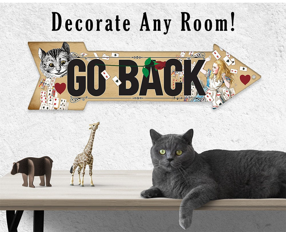 Go Back - Directional Arrow - Metal Sign