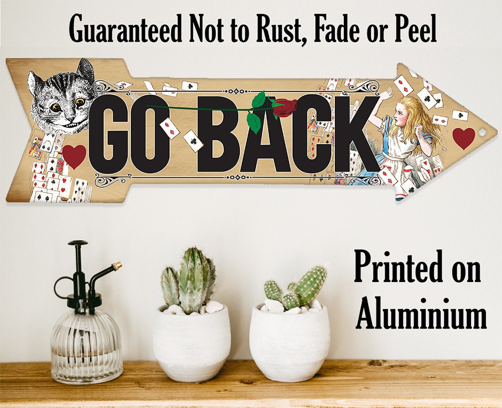 Go Back - Directional Arrow - Metal Sign
