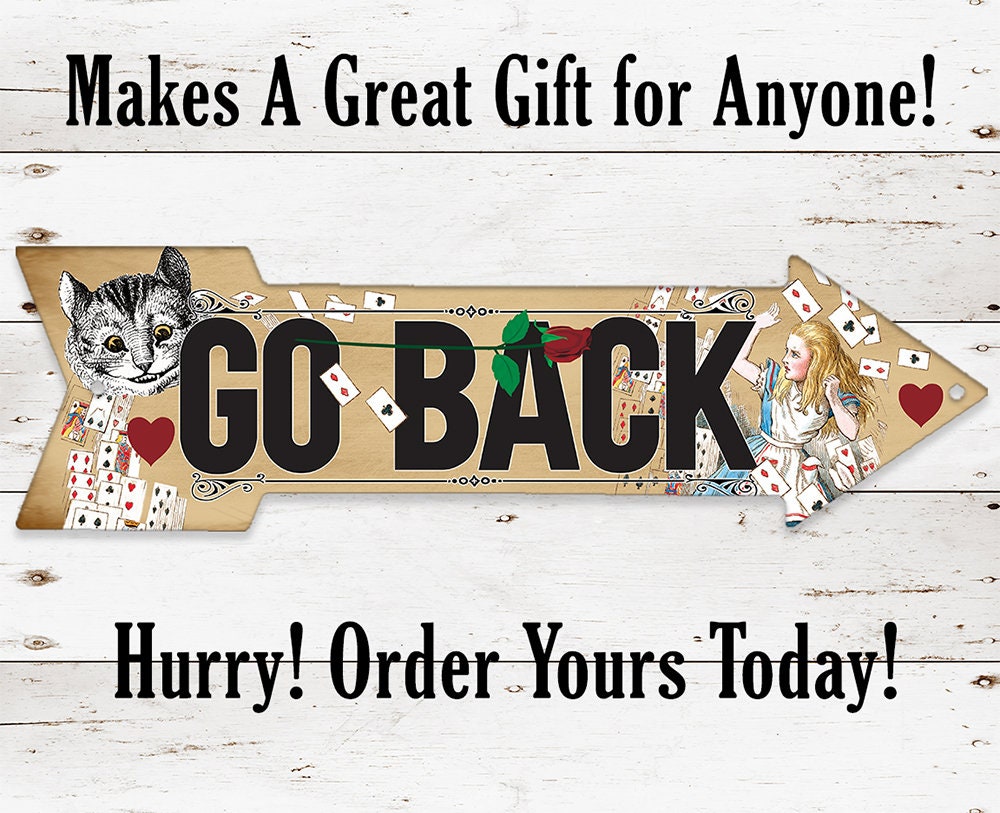 Go Back - Directional Arrow - Metal Sign