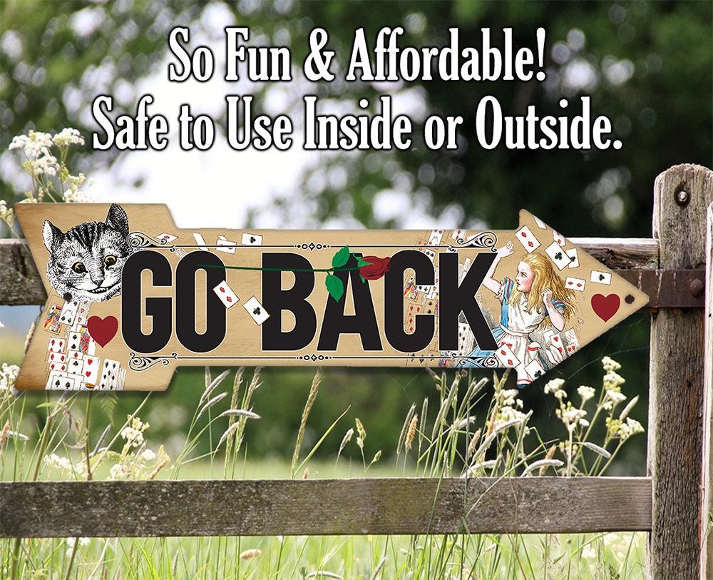 Go Back - Directional Arrow - Metal Sign