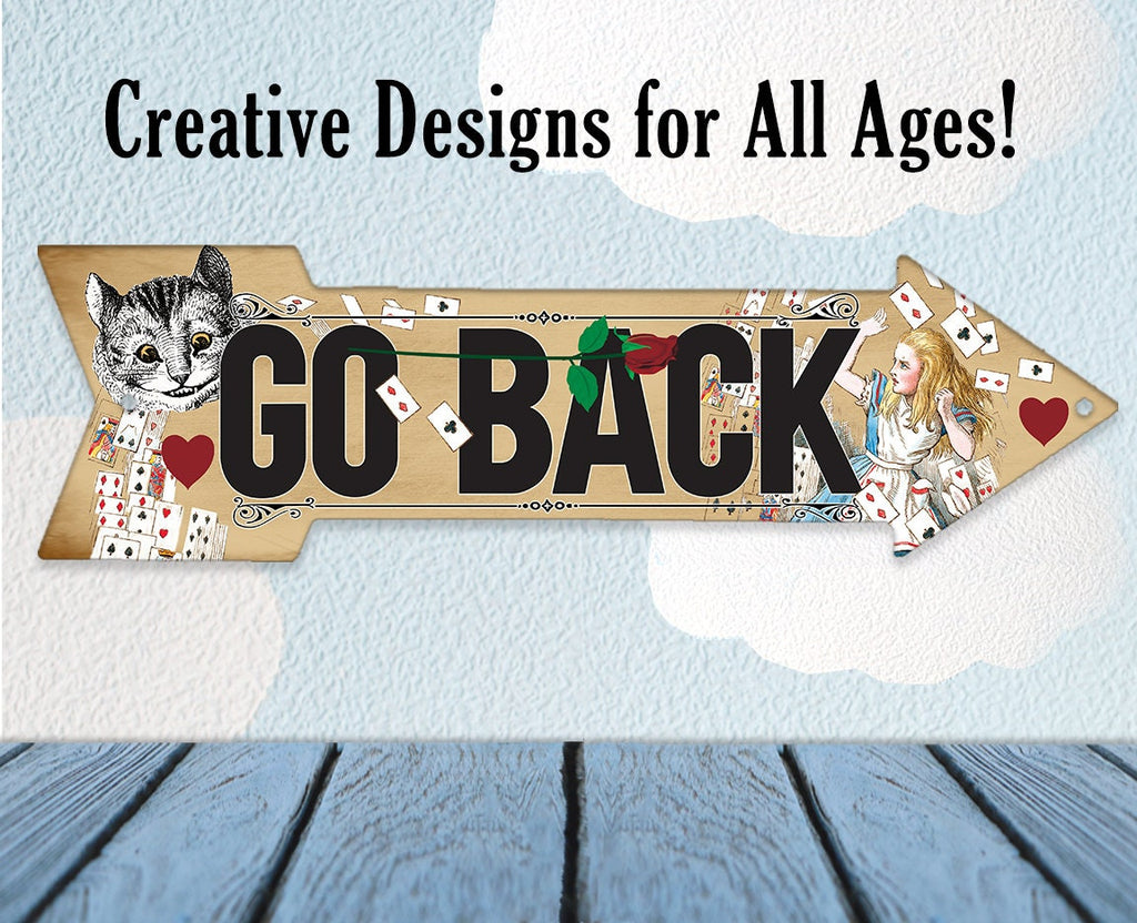 Go Back - Directional Arrow - Metal Sign