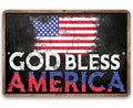 God Bless America - Flag - Metal Sign