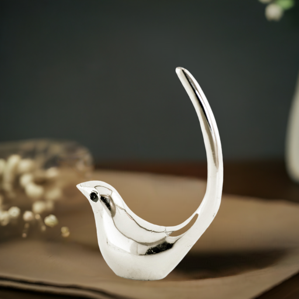 Vibhsa Silver Bird Ring Holder -Jewelry Organizer