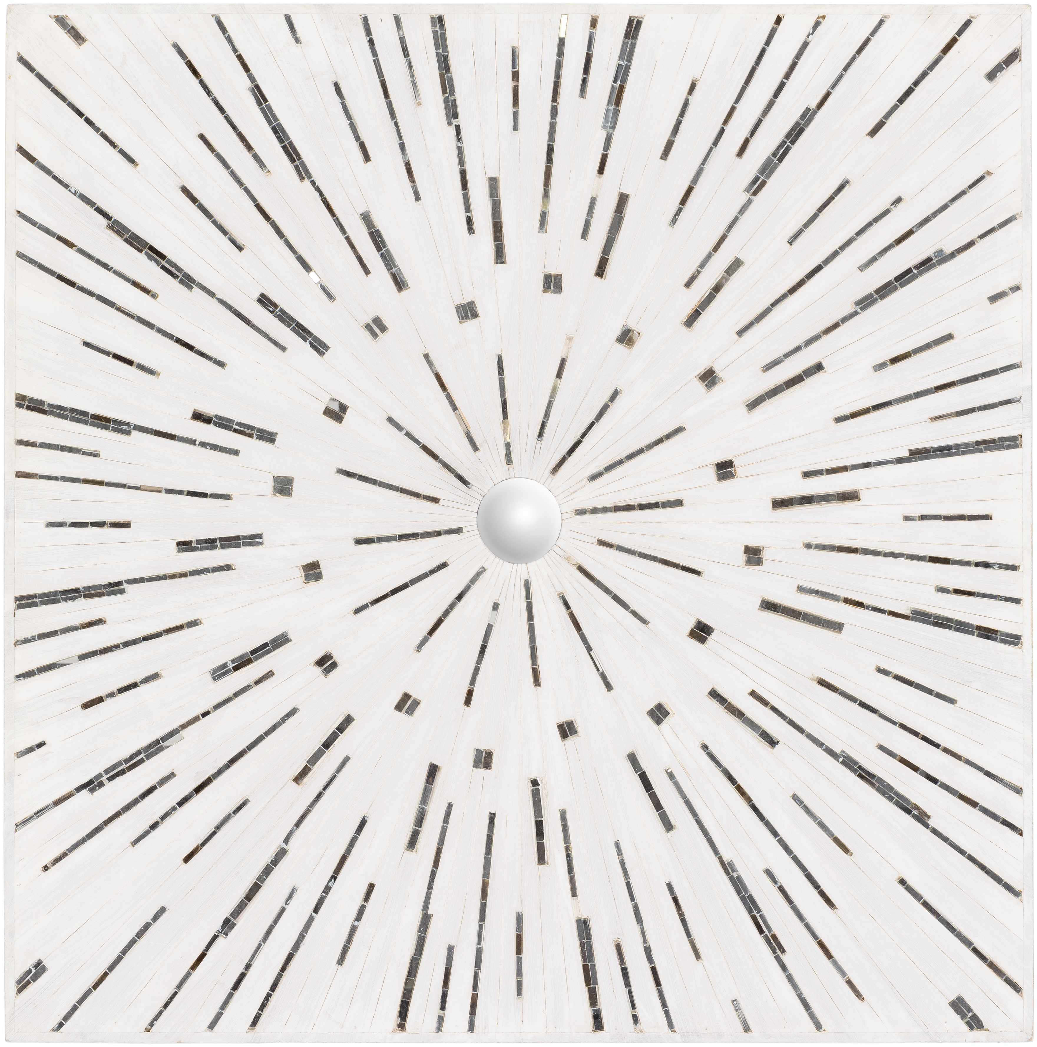 Garnet White Mosaic Starburst Wall Art - Clearance