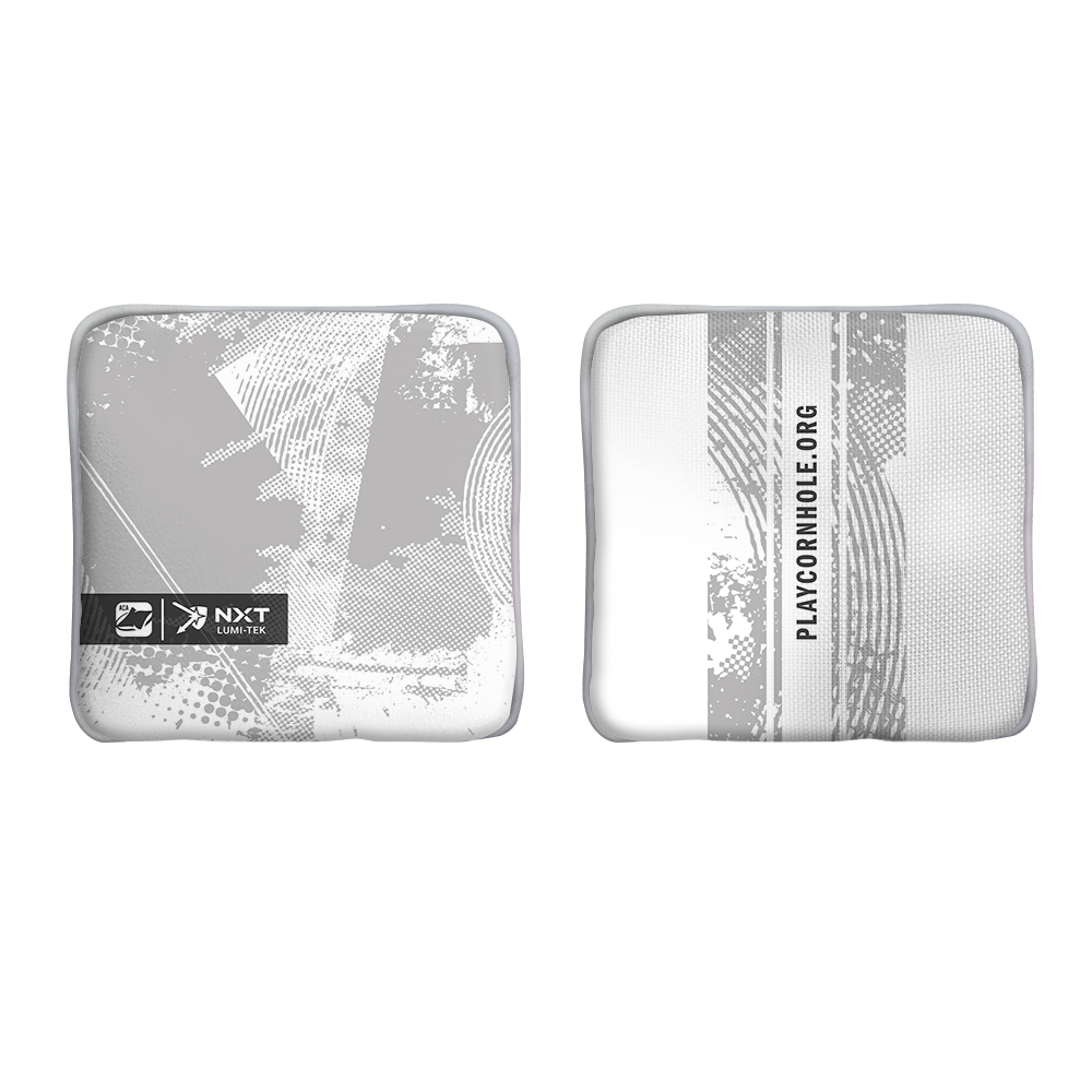 Grunge White NXT Lumi-Tek Cornhole Bags