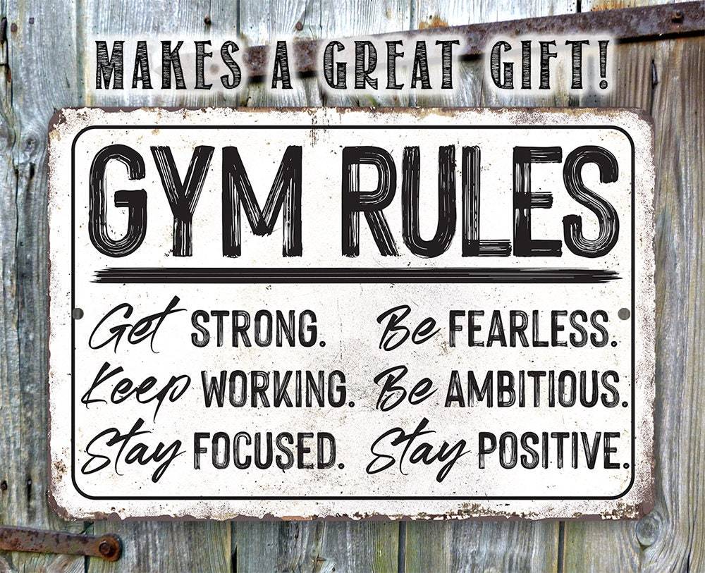 Gym Rules - Metal Sign