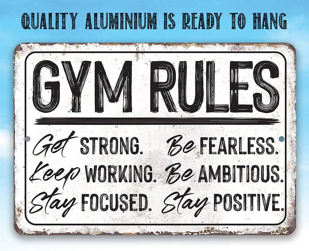 Gym Rules - Metal Sign