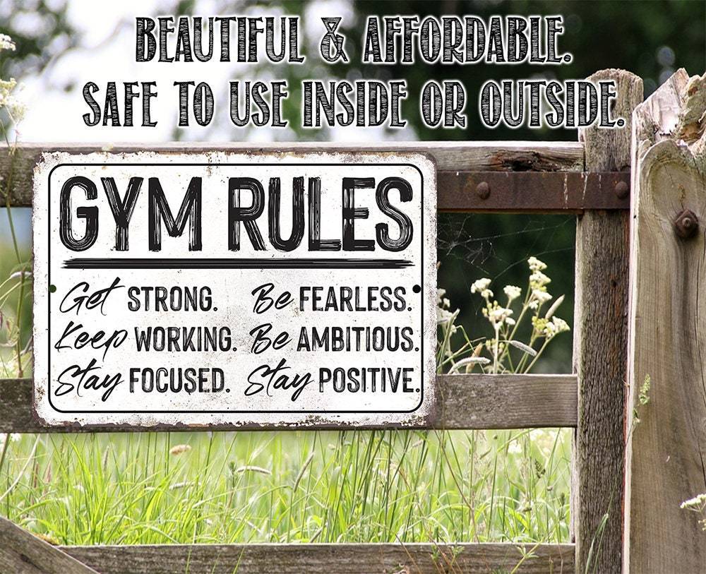 Gym Rules - Metal Sign