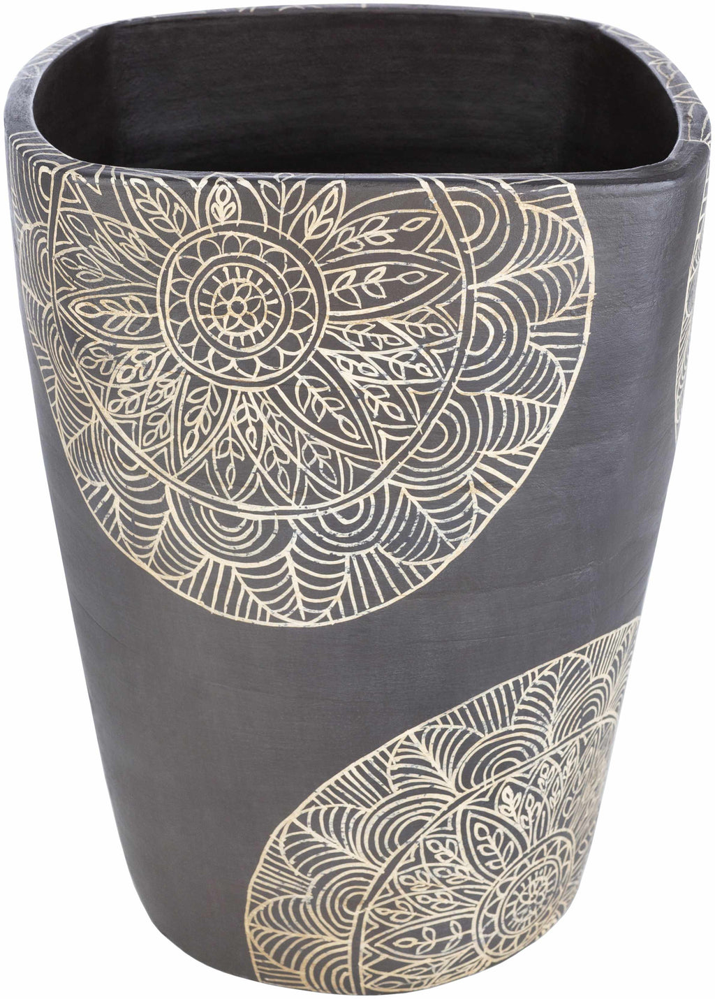 Hearst Terracotta Geometric Black Planter - Clearance