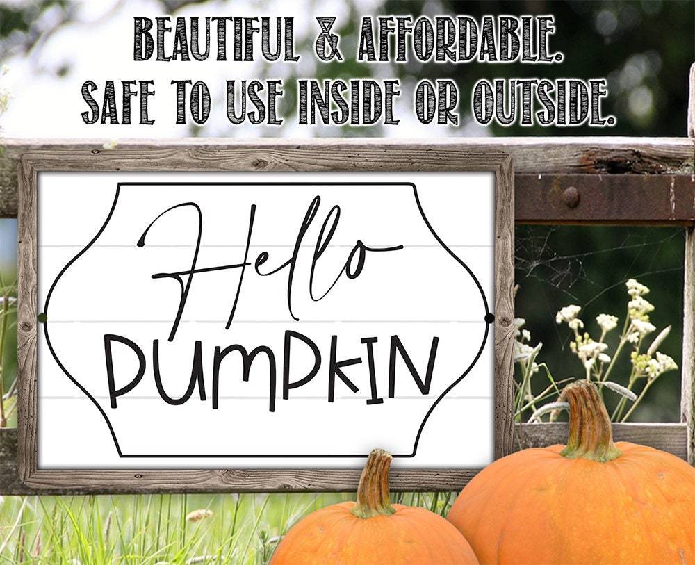 Hello Pumpkin - Metal Sign