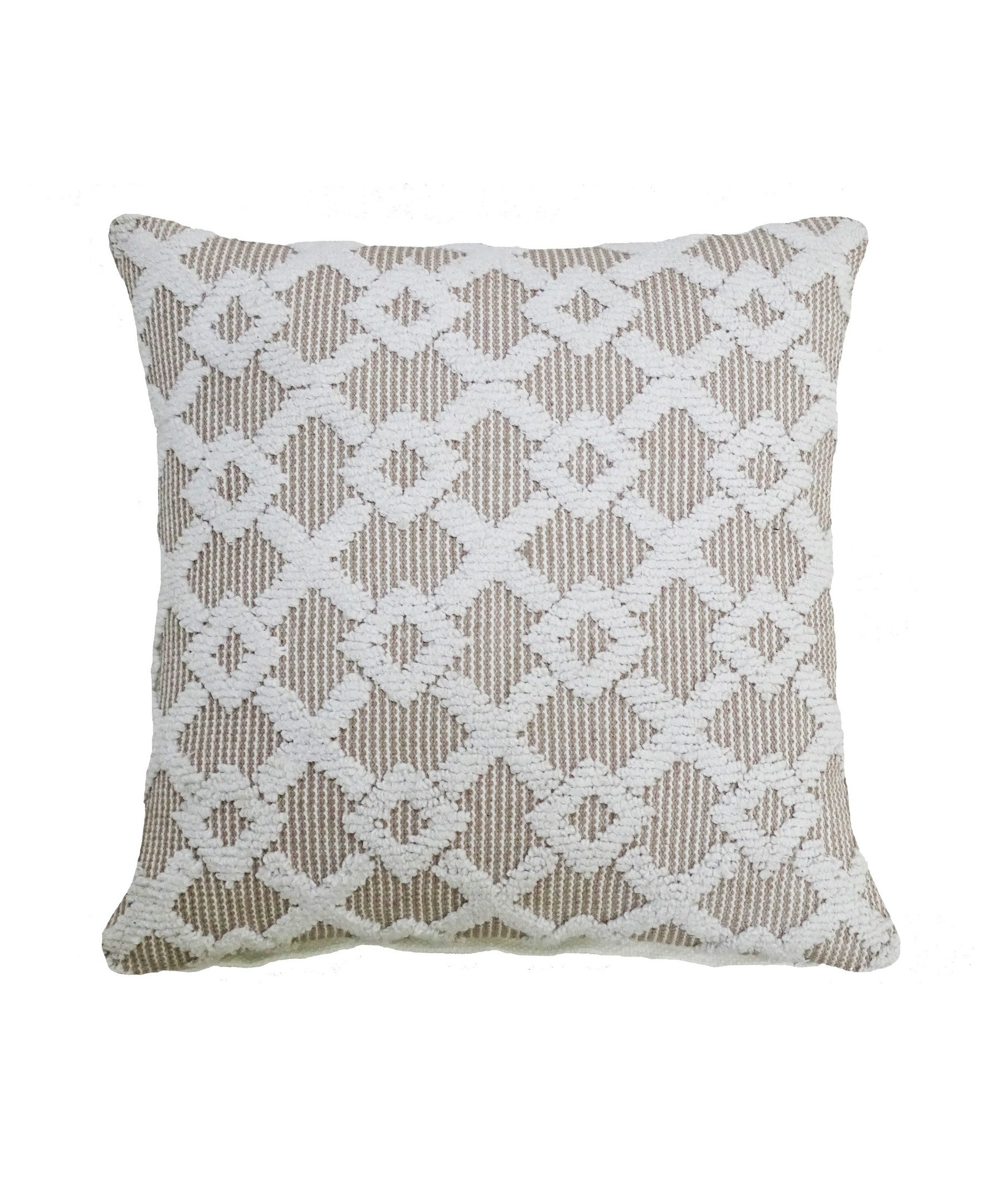 Decorative Beige Accent Throw Pillow  20"x20"