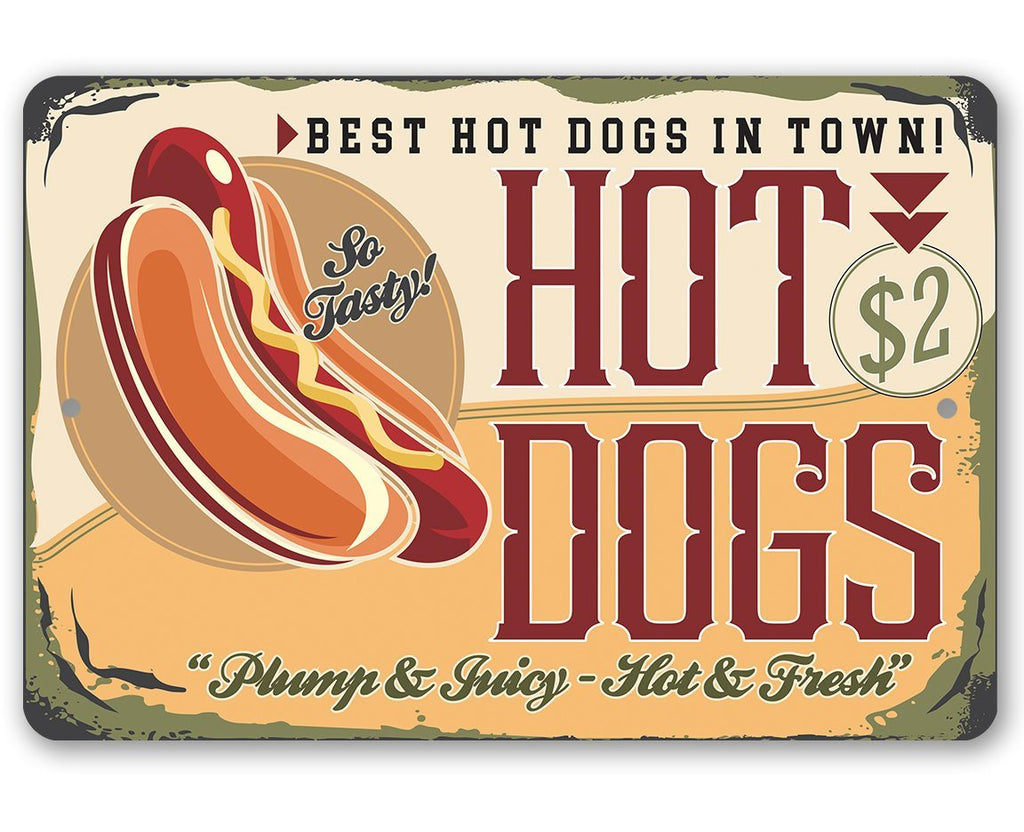 Hot Dogs Sign - Metal Sign
