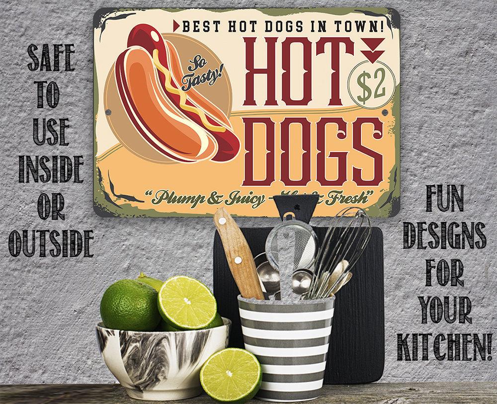 Hot Dogs Sign - Metal Sign