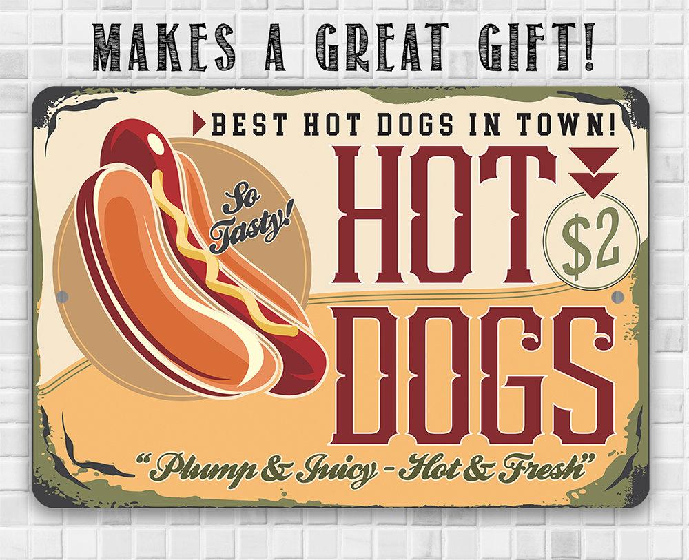 Hot Dogs Sign - Metal Sign
