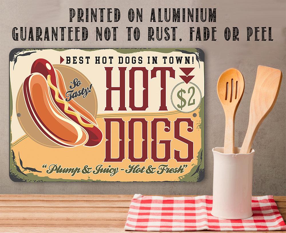Hot Dogs Sign - Metal Sign