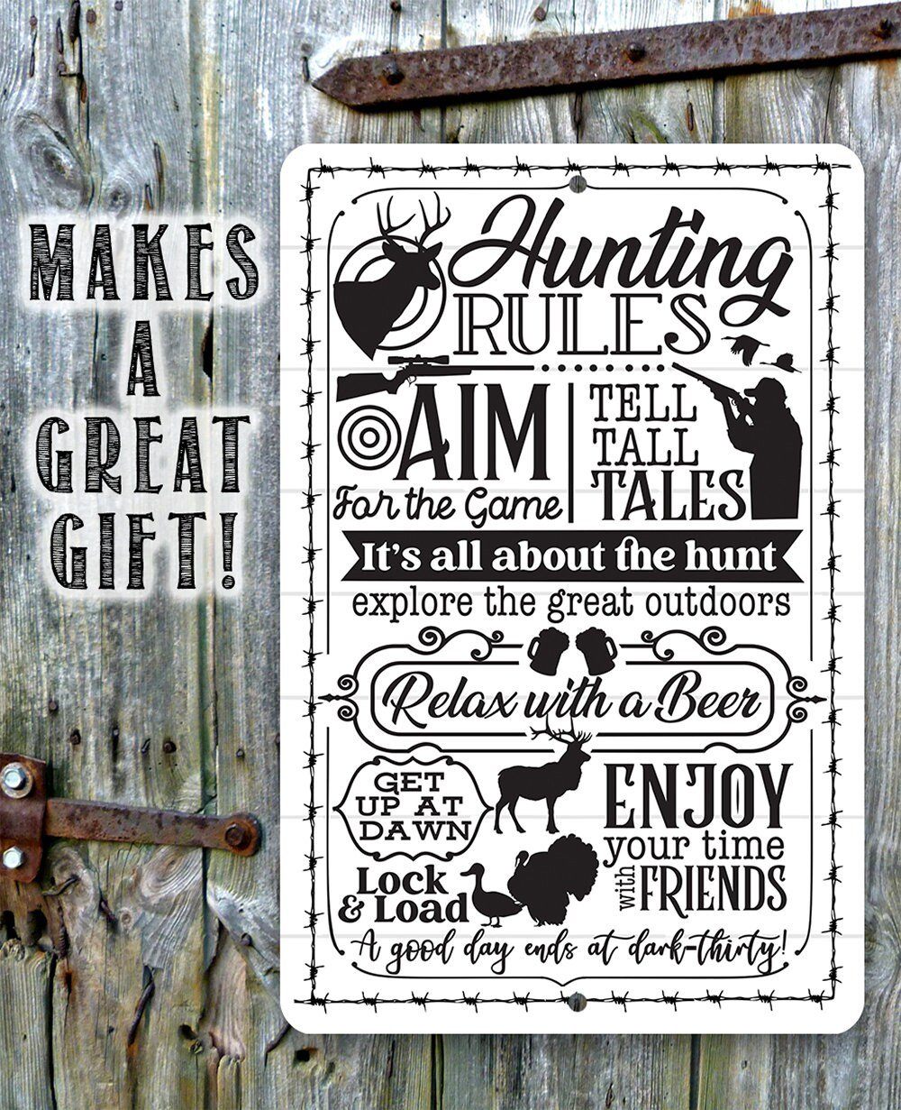 Hunting Rules - Metal Sign