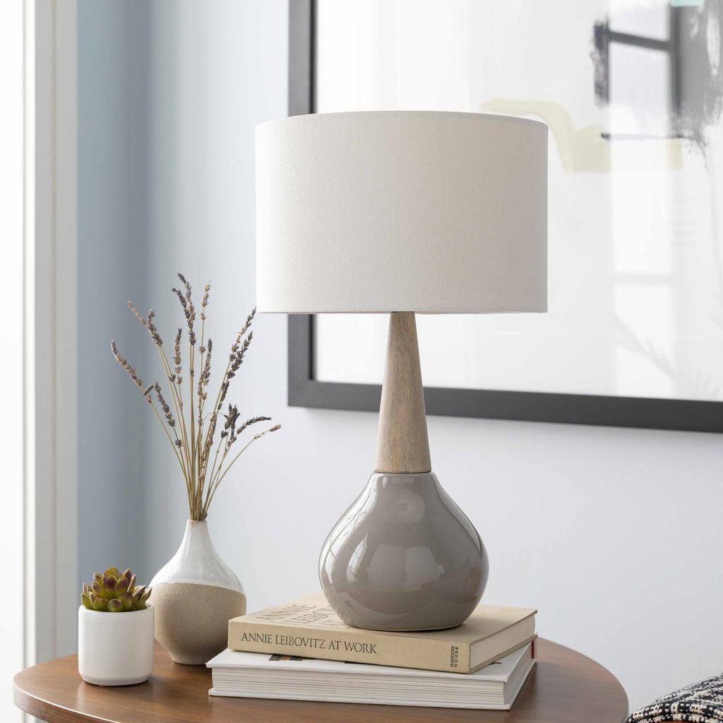 Hydesville Gray Ceramic Table Lamp - Clearance