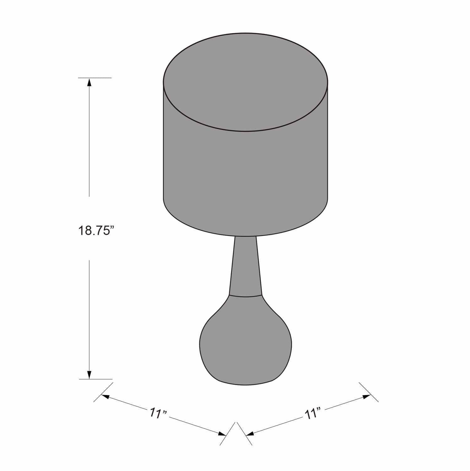Hydesville Gray Ceramic Table Lamp - Clearance
