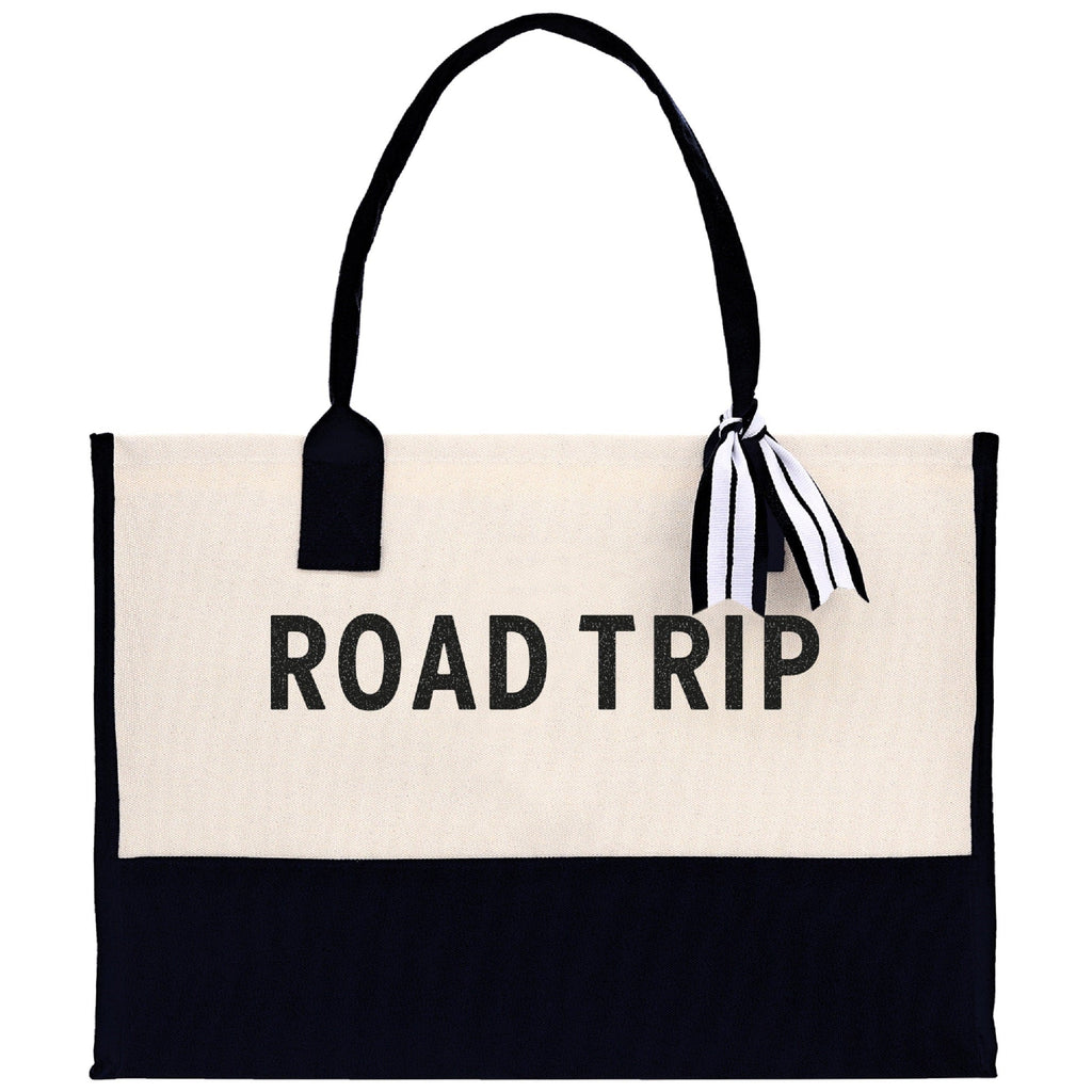 Road Trip Beach Tote Bag - Large Chic Tote Bag - Gift for Her - Vacation Tote Bag - Weekender Bag - Travel Tote