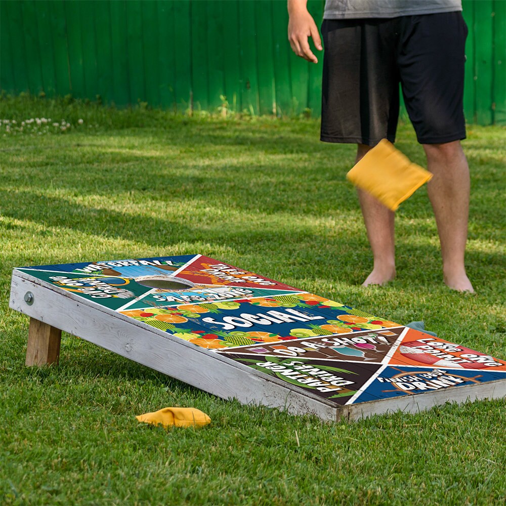 Drinking Game Ver 2 - Cornhole Board Wrap - Set of 2