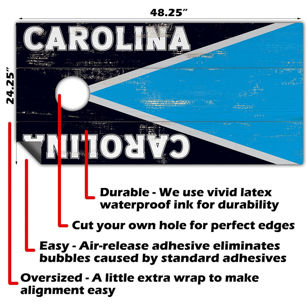 Carolina Football - Cornhole Board Wrap - Set of 2