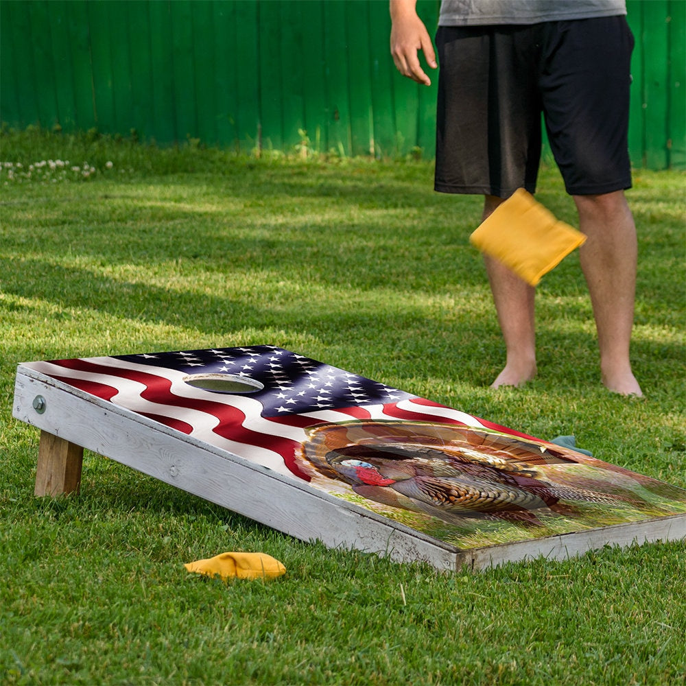 Turkey Hunting - Cornhole Board Wrap - Set of 2
