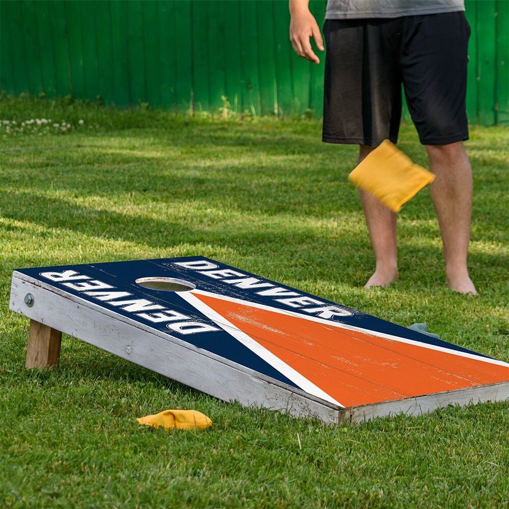 Denver Footall - Cornhole Board Wrap - Set of 2