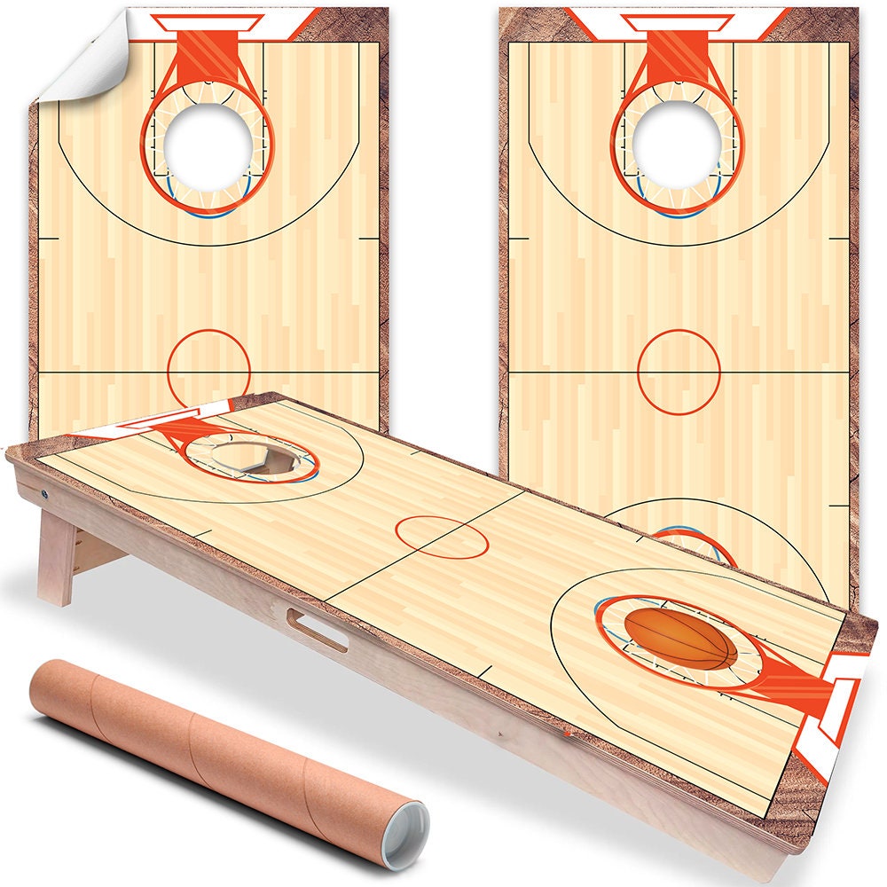 Basketball Court - Cornhole Board Wrap - Set of 2