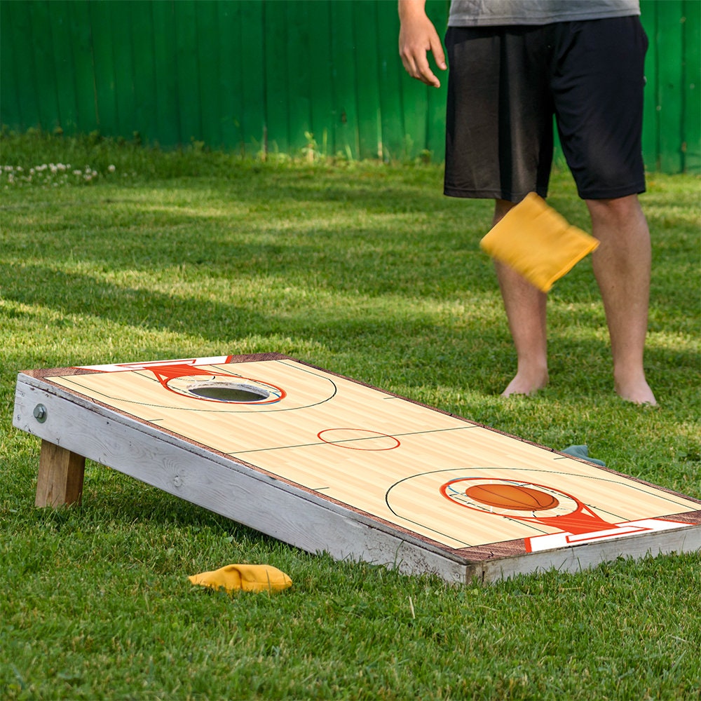 Basketball Court - Cornhole Board Wrap - Set of 2