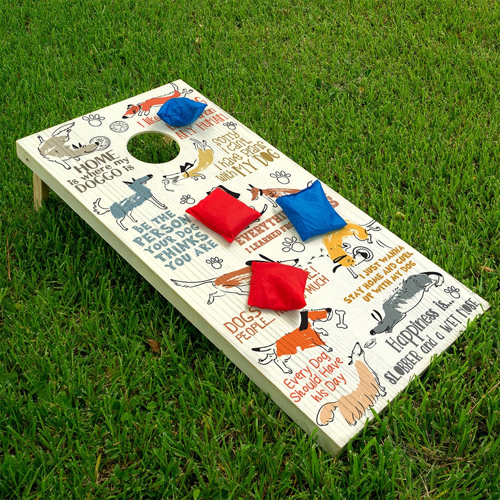 Goofy Doggos - Cornhole Board Wrap - Set of 2