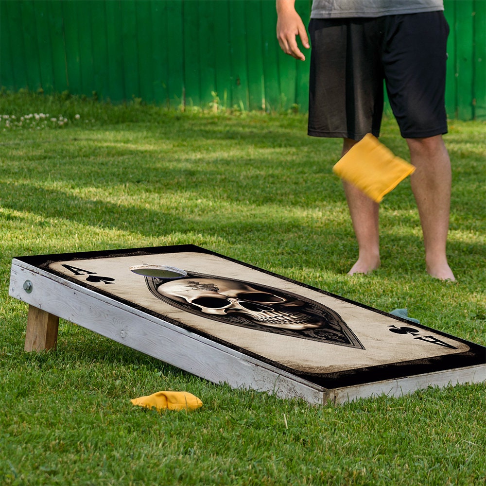 Ace of Skulls - Cornhole Board Wrap - Set of 2
