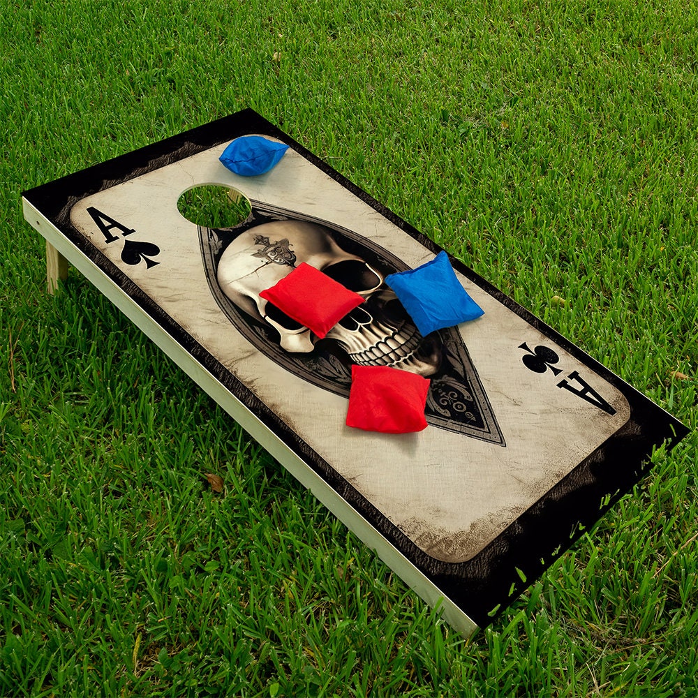 Ace of Skulls - Cornhole Board Wrap - Set of 2