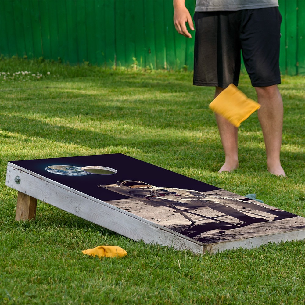 Lunar Lounger - Cornhole Board Wrap - Set of 2
