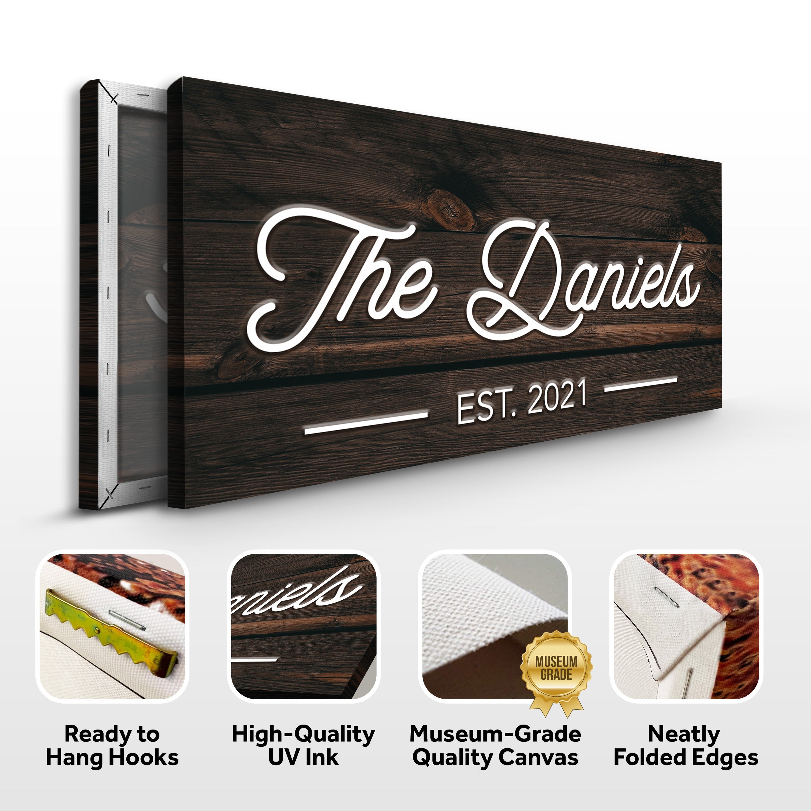 Wooden Family Name Sign