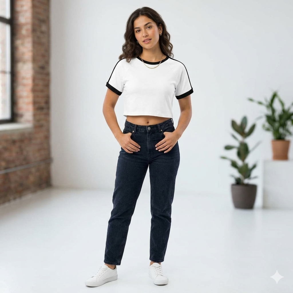 Loki & Ivy Women’s Raglan Crop T-Shirt