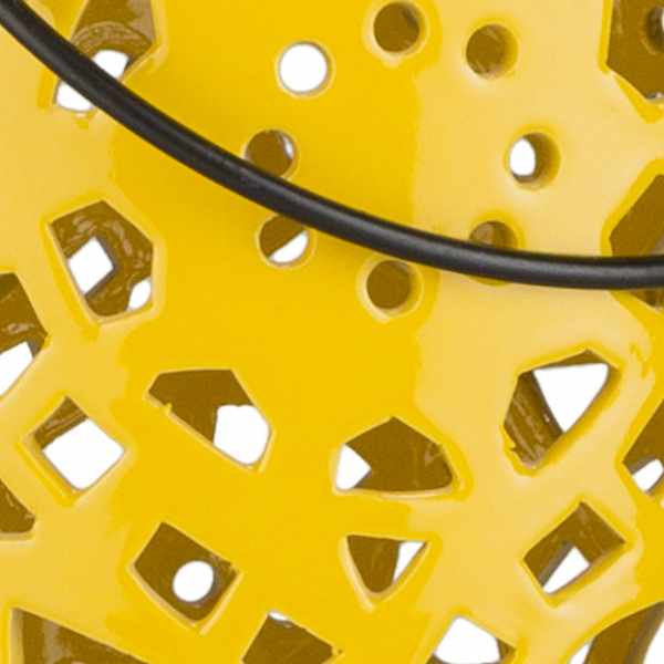 Jeiseyville Yellow Geometric Outdoor Ceramic Lantern