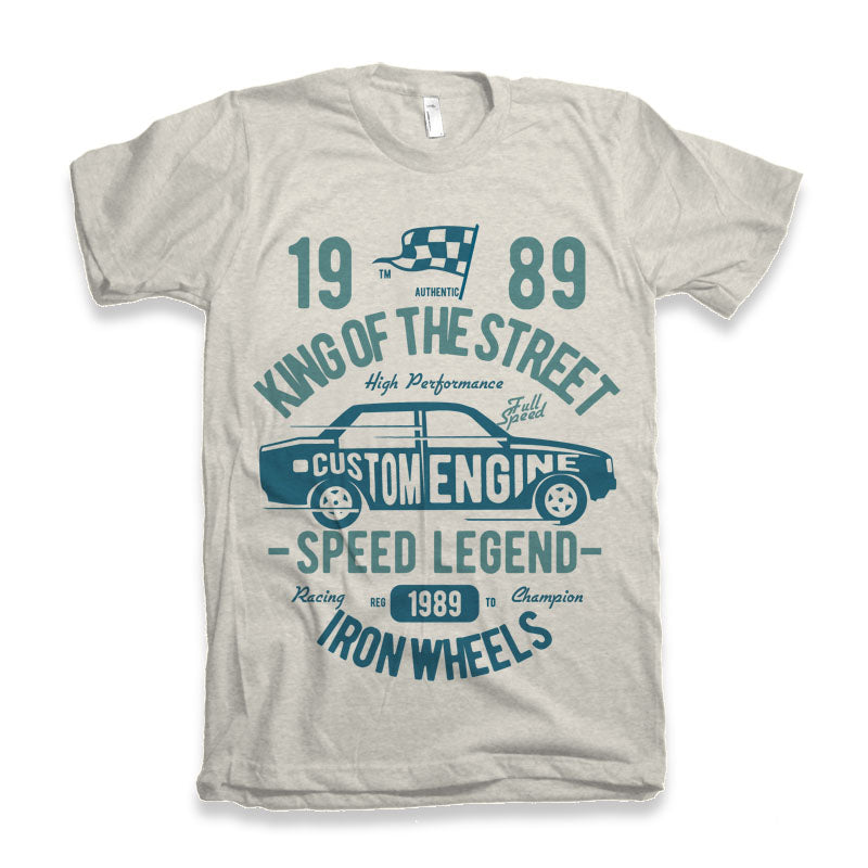 King Of The Street Men's Bamboo Viscose/Organic Cotton Short Sleeve Graphic T-Shirt