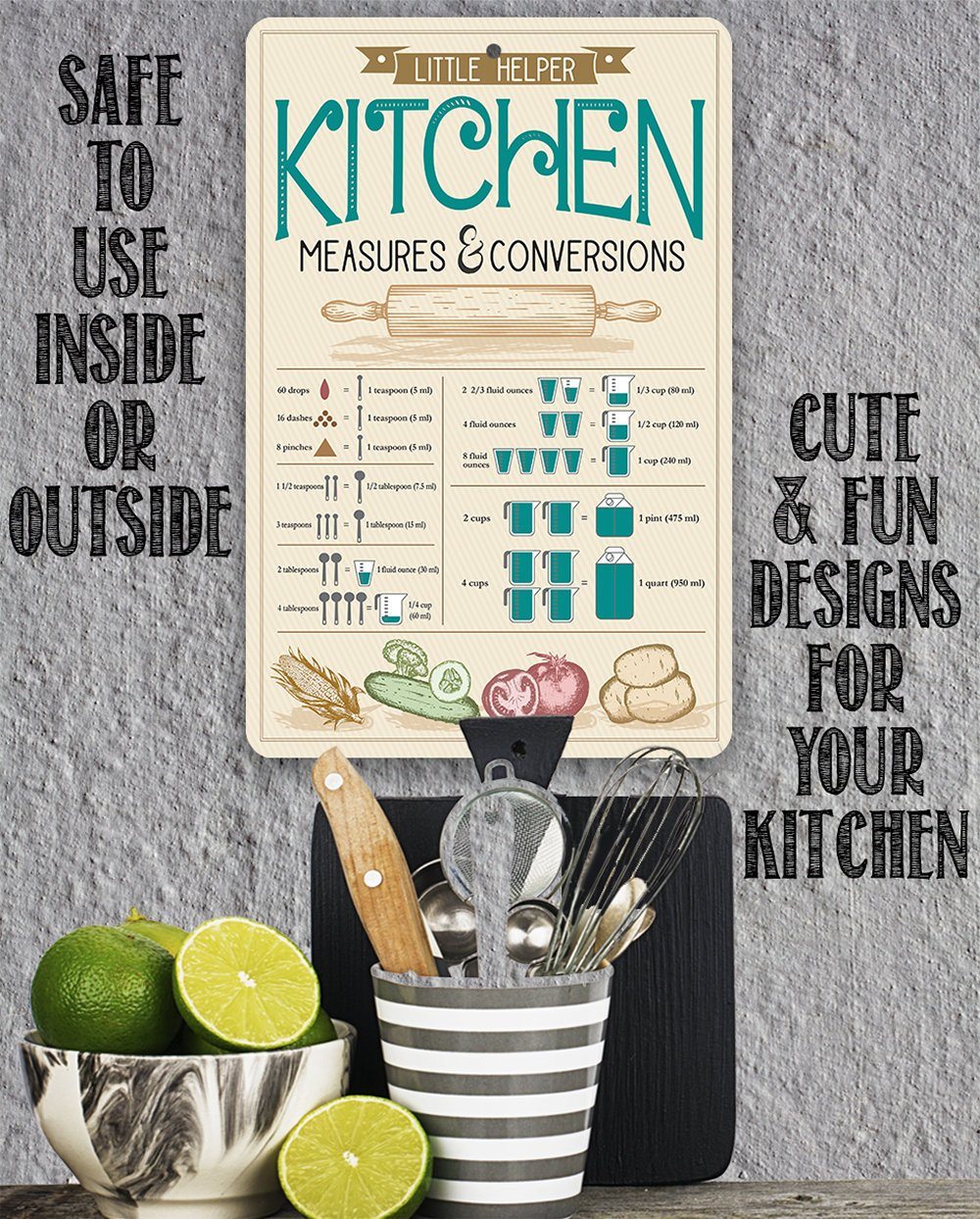 Kitchen Conversions - Metal Sign