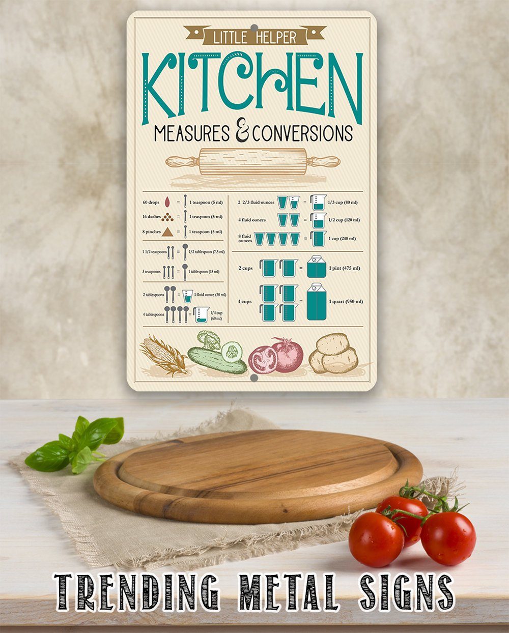 Kitchen Conversions - Metal Sign