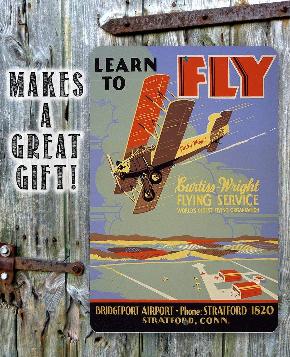Learn to Fly - Metal Sign