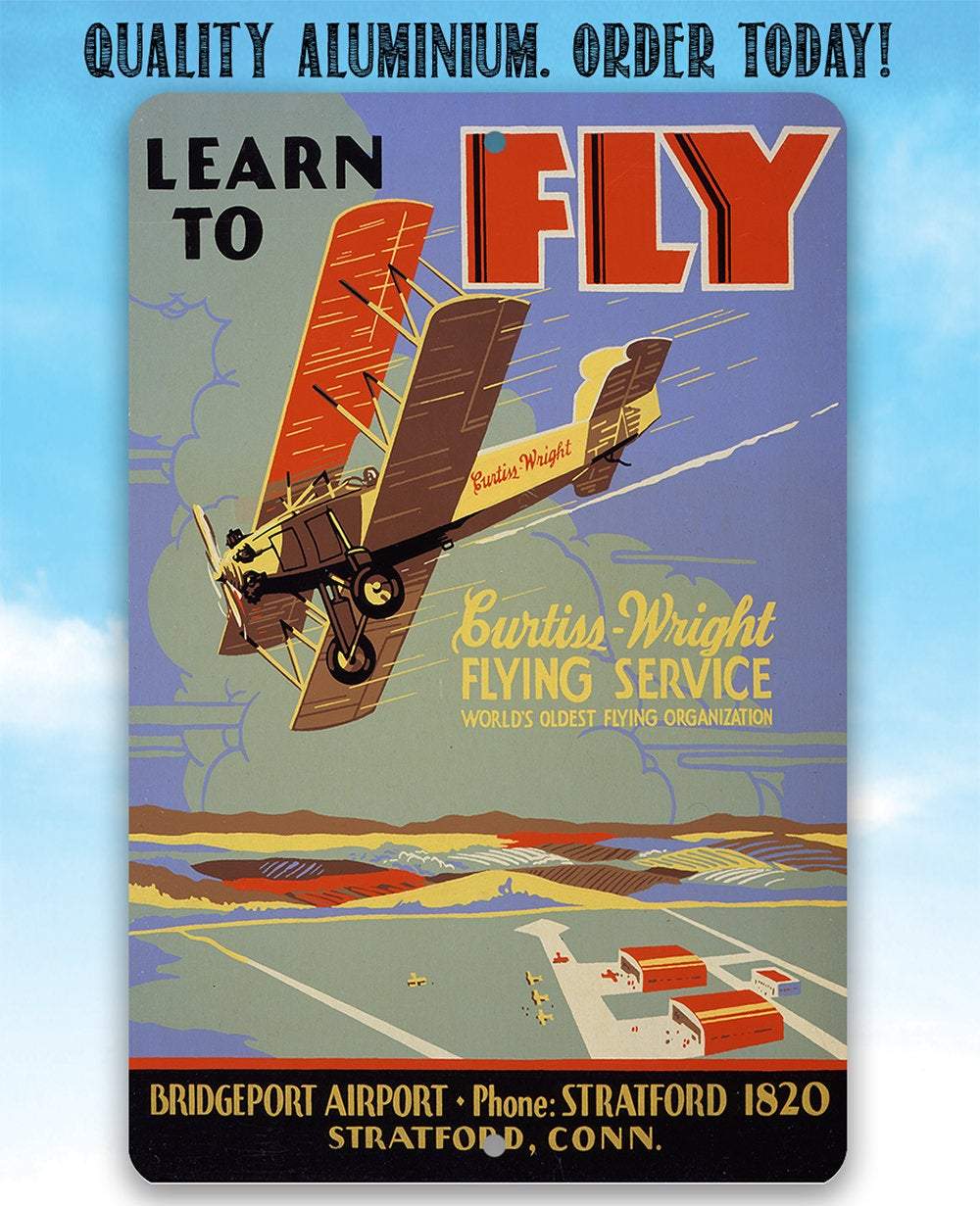 Learn to Fly - Metal Sign