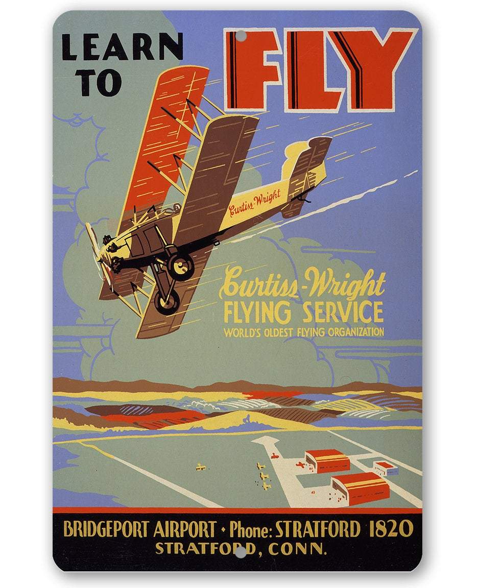 Learn to Fly - Metal Sign