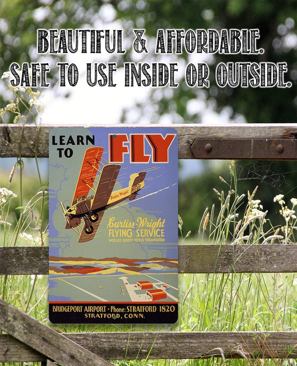 Learn to Fly - Metal Sign