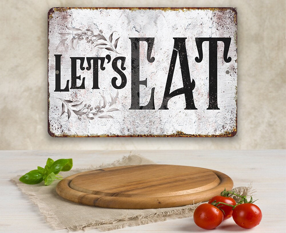 Let's Eat - Metal Sign